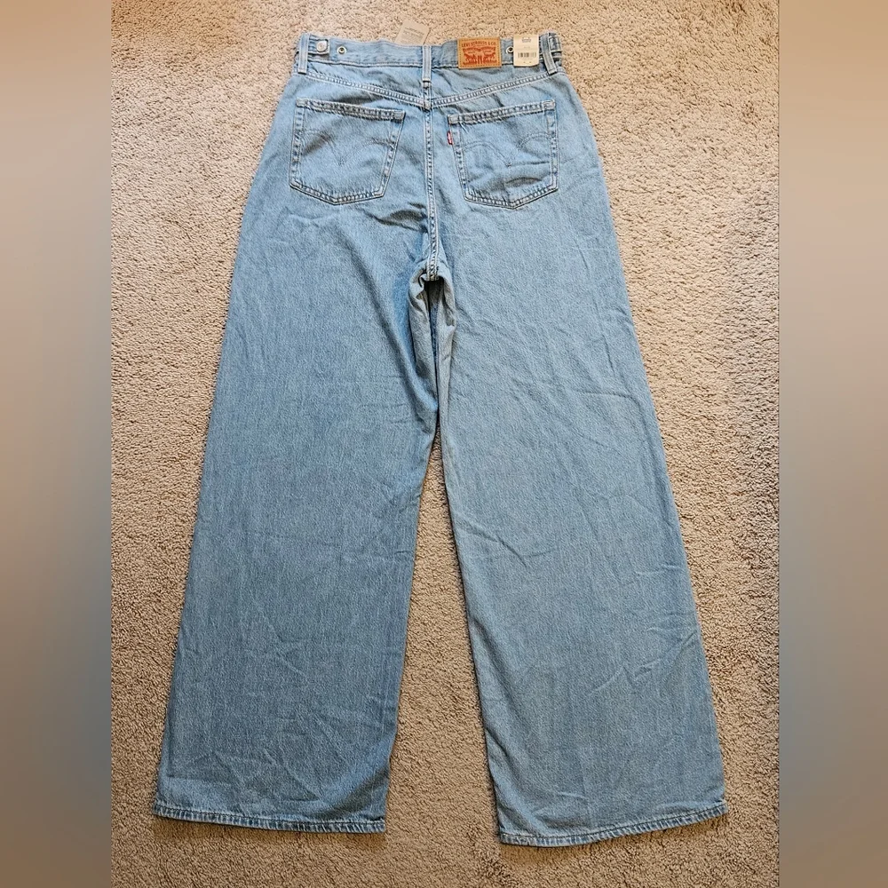 NEW! Levi's High Rise Cinch Baggy Jeans In Invested Indigo Size 30 - Picture 7 of 13